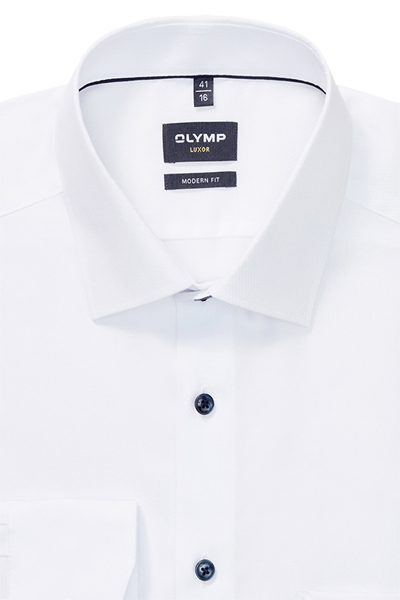 Produktbild f�r 'OLYMP Luxor modern fit Hemd Langarm New Kent Kragen Faux wei�'