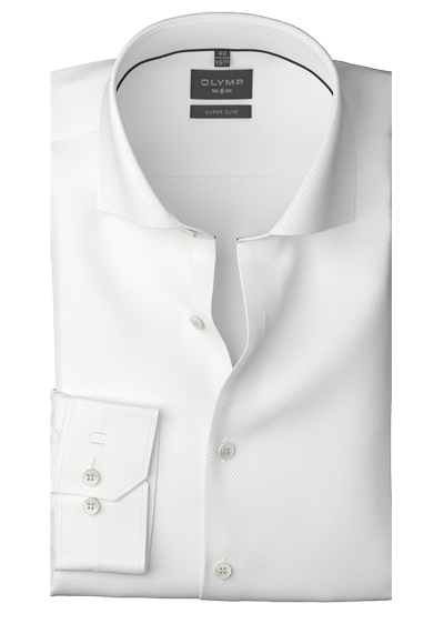 OLYMP No. Six super slim Hemd Langarm Haifischkragen Faux wei�
