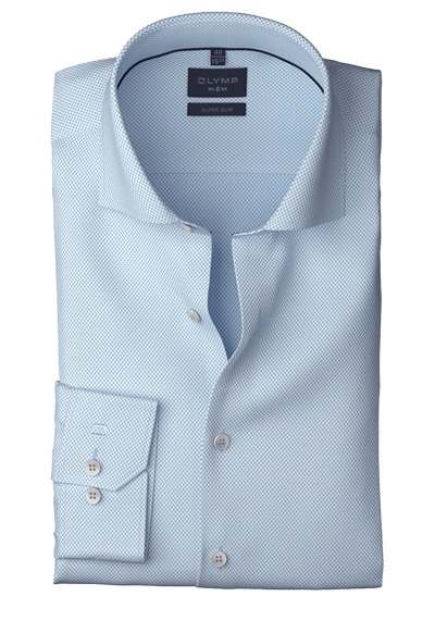 OLYMP No. Six super slim Hemd Langarm Haifischkragen Faux hellblau