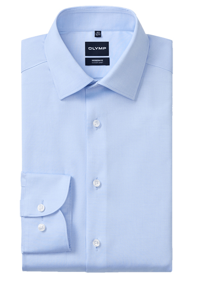 Produktbild f�r 'OLYMP Luxor modern fit Hemd Langarm New Kent Kragen Cover Shirt hellblau'