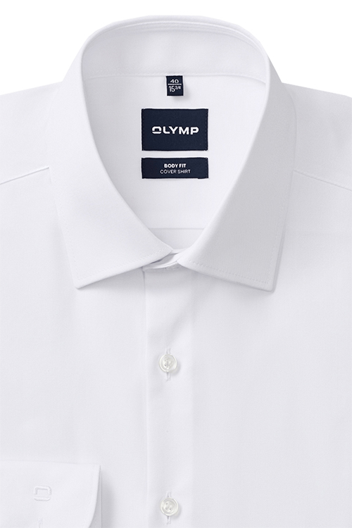 Produktbild f�r 'OLYMP Level Five body fit Hemd Langarm New Kent Kragen Cover Shirt wei�'