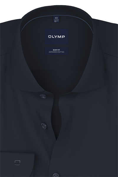 Produktbild f�r 'OLYMP Level Five body fit Langarm Haifischkragen Japanese Knitted nachtblau'