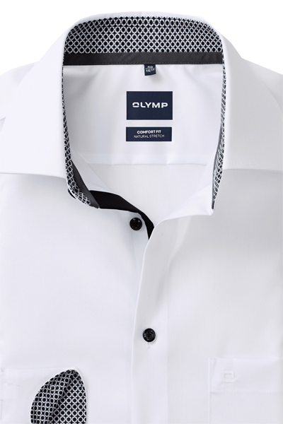 Produktbild f�r 'OLYMP Luxor comfort fit Hemd Langarm New Kent Kragen Popeline wei�'