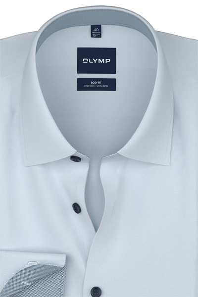 Produktbild f�r 'OLYMP Level Five body fit Hemd Langarm New Kent Kragen Popeline hellblau'