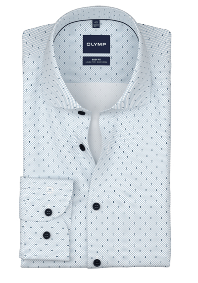 Produktbild f�r 'OLYMP Level Five body fit Hemd Langarm New Kent Kragen Muster hellblau'