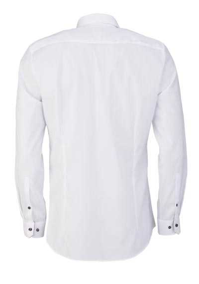 OLYMP No. Six super slim Hemd extra langer Arm New Kent Kragen weiß
