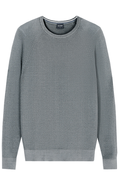 Produktbild f�r 'OLYMP Casual Strick Pullover Langarm Rundhals Strick grau'