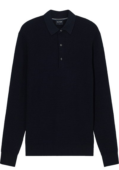 Produktbild f�r 'OLYMP Casual Polo Halbarm Polokragen Strick nachtblau'