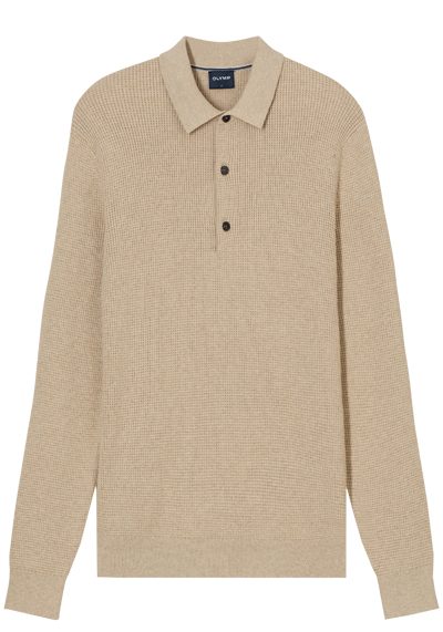 Produktbild f�r 'OLYMP Casual Polo Halbarm Polokragen Strick beige'