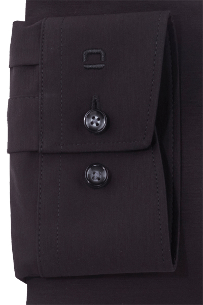 OLYMP Luxor 24/Seven modern fit Hemd Langarm Jersey Stretch schwarz