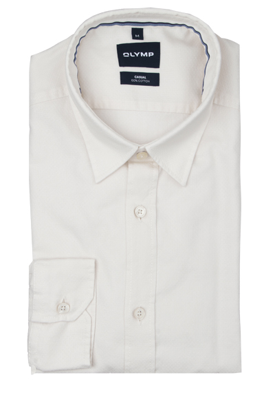 Produktbild f&uuml;r 'OLYMP Casual Hemd Langarm New Kent Kragen Muster wei�'