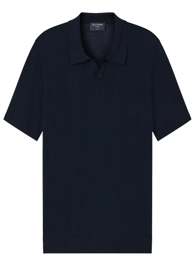 Produktbild f&uuml;r 'OLYMP Casual Polo Halbarm Polokragen Strick nachtblau'