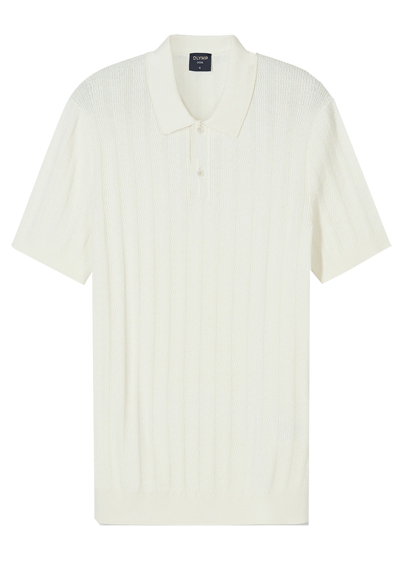 Produktbild f&uuml;r 'OLYMP Casual Polo Halbarm Polokragen Strick wei�'