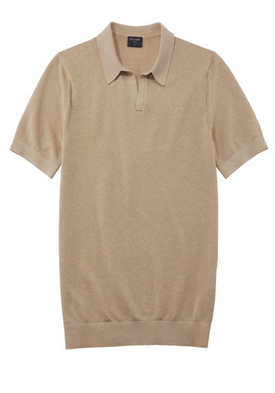 Produktbild für 'OLYMP Casual Strick Polo Halbarm Polokragen beige'