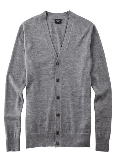 Produktbild für 'OLYMP Casual regular fit Cardigan Langarm hellgrau'