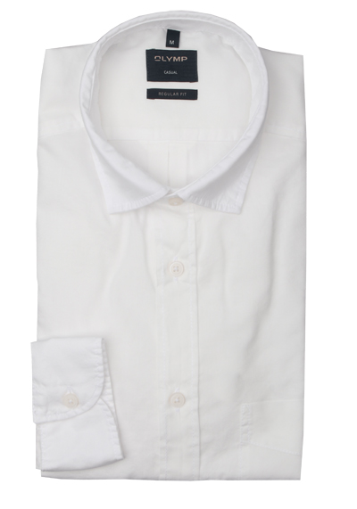 Produktbild für 'OLYMP Casual regular fit Hemd Langarm New Kent Kragen wei'