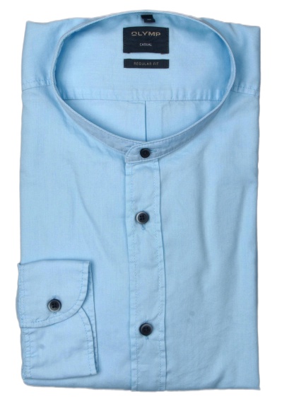 Produktbild für 'OLYMP Casual regular fit Hemd Langarm Stehkragen hellblau'