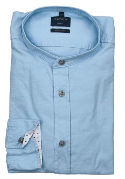 Produktbild für 'OLYMP Casual regular fit Hemd Langarm Stehkragen hellblau'