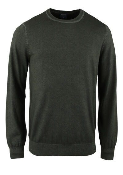 Produktbild für 'OLYMP Casual regular fit Pullover Langarm Rundhals oliv'