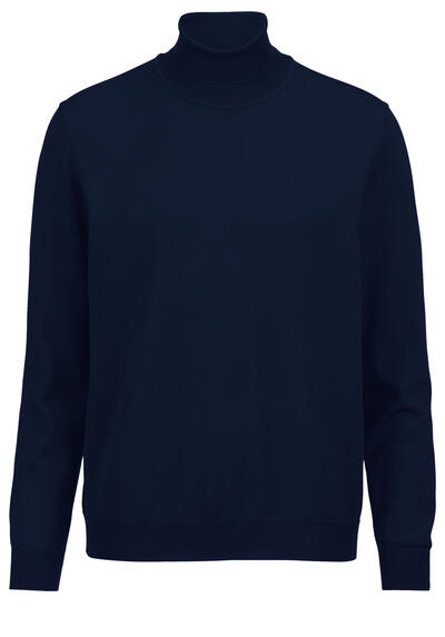 Produktbild für 'OLYMP Casual regular fit Rollkragenpullover Langarm nachtblau'