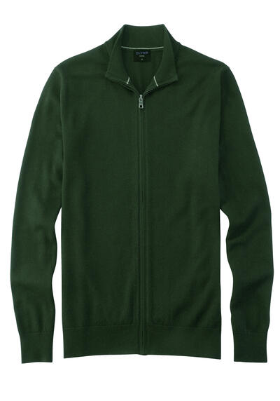 Produktbild für 'OLYMP Casual regular fit Strickjacke Langarm oliv'
