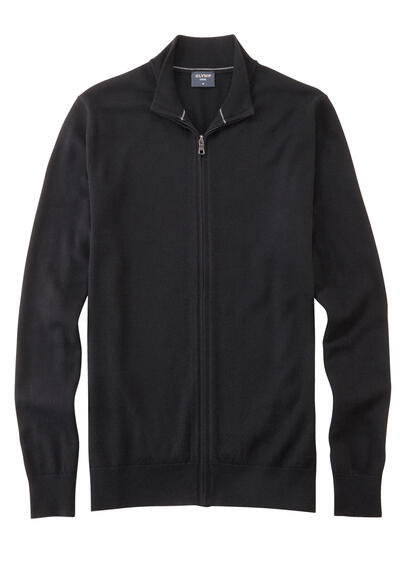Produktbild für 'OLYMP Casual regular fit Strickjacke Langarm schwarz'