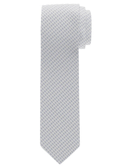 Produktbild für 'OLYMP Krawatte slim 6,5 cm breit aus reiner Seide Fleckabweisend Punkte blau'
