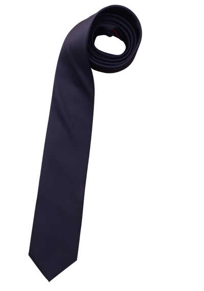 OLYMP Krawatte slim 6,5 cm breit aus reiner Seide Fleckabweisend nachtblau