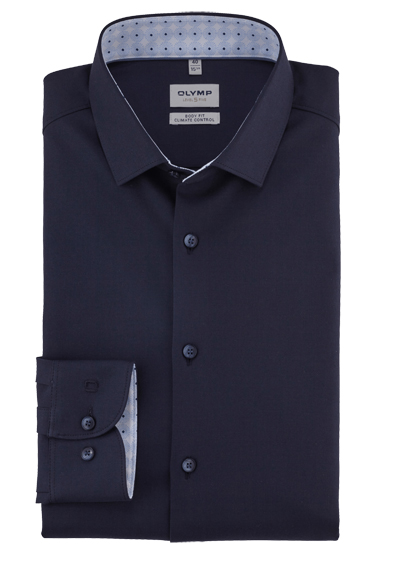 Produktbild für 'OLYMP Level Five 24/Seven body fit Hemd Langarm New Kent Kragen Twill nachtblau'