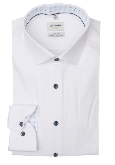 Produktbild für 'OLYMP Level Five 24/Seven body fit Hemd extra langer Arm New Kent Kragen Twill wei'