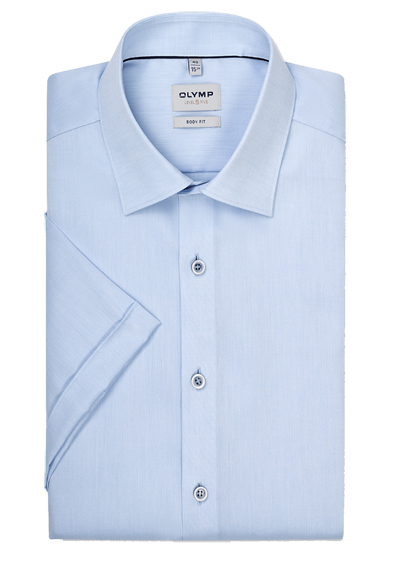 Produktbild f&uuml;r 'OLYMP Level Five body fit Hemd Halbarm New Kent Kragen Aircon hellblau'