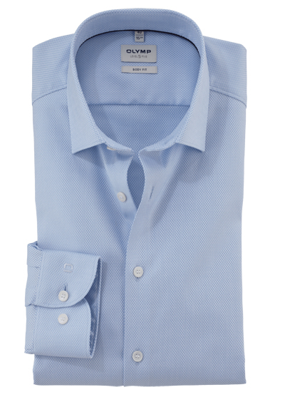 Produktbild für 'OLYMP Level Five body fit Hemd Langarm New Kent Kragen Faux hellblau'