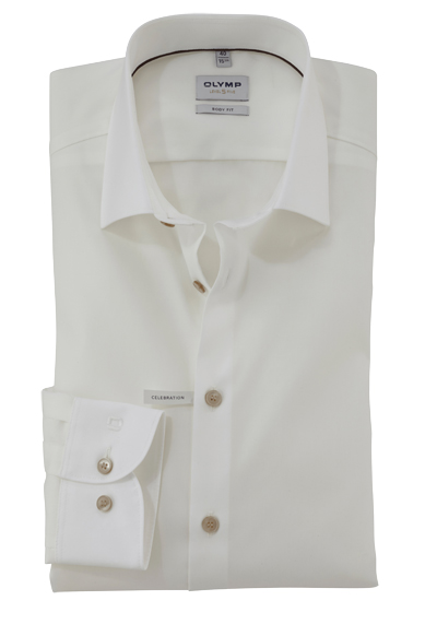 Produktbild für 'OLYMP Level Five body fit Hemd Langarm Wedding Special New Kent Kragen beige'