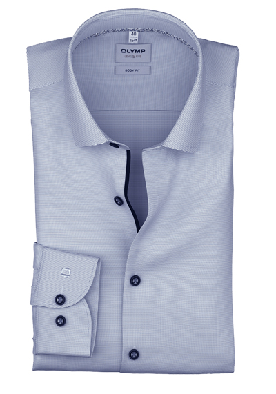 Produktbild f&uuml;r 'OLYMP Level Five body fit Hemd extra langer Arm New Kent Kragen Fil a Fil blau'