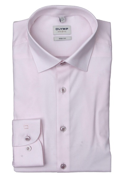 Produktbild für 'OLYMP Level Five body fit Hemd extra langer Arm New Kent Kragen Struktur rosa'