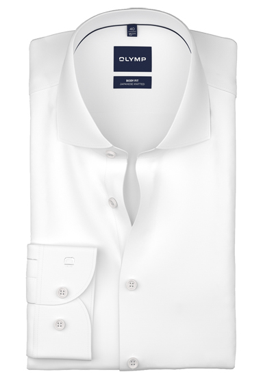 Produktbild f&uuml;r 'OLYMP Level Five body fit Langarm Haifischkragen Japanese Knitted wei�'