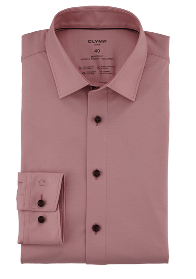 Produktbild für 'OLYMP Luxor 24/Seven modern fit Hemd Langarm Jersey Stretch rosa'