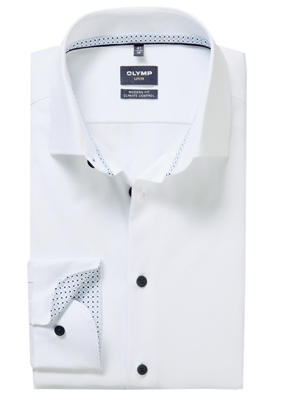 Produktbild f&uuml;r 'OLYMP Luxor 24/Seven modern fit Hemd extra langer Arm New Kent Kragen Twill wei�'