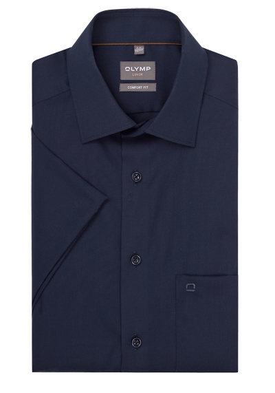Produktbild f&uuml;r 'OLYMP Luxor comfort fit Hemd Halbarm New Kent Kragen Aircon navy'