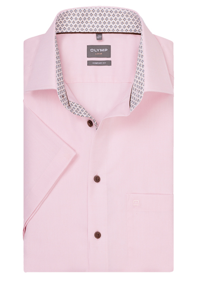 Produktbild f&uuml;r 'OLYMP Luxor comfort fit Hemd Halbarm New Kent Kragen rosa'