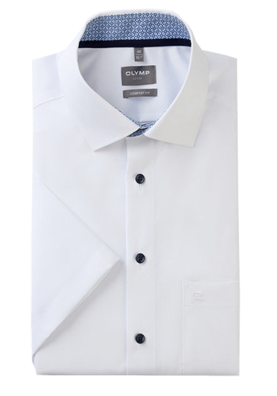 Produktbild für 'OLYMP Luxor comfort fit Hemd Halbarm New Kent Kragen wei'