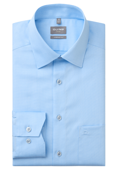 Produktbild für 'OLYMP Luxor comfort fit Hemd Langarm New Kent Kragen Faux blau'