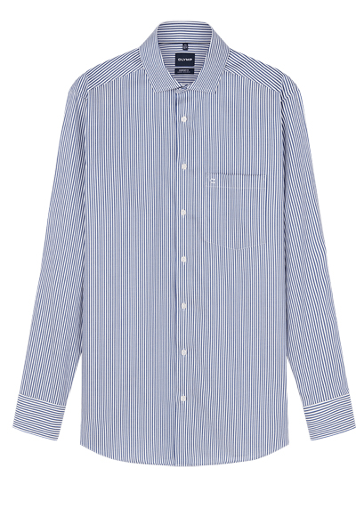 Produktbild f&uuml;r 'OLYMP Luxor comfort fit Hemd Langarm New Kent Kragen Twill Streifen hellblau'