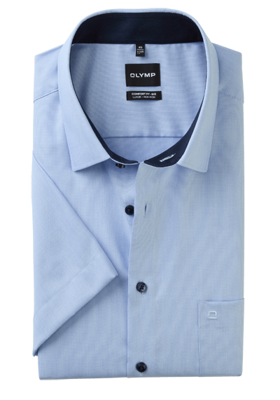 Produktbild für 'OLYMP Luxor comfort fit big Hemd Halbarm New Kent Kragen Natte hellblau'
