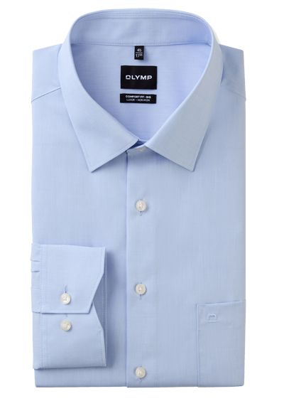 Produktbild für 'OLYMP Luxor comfort fit big Hemd Langarm New Kent Kragen Chambray blau'