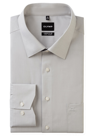 Produktbild für 'OLYMP Luxor comfort fit big Hemd Langarm New Kent Kragen Chambray grau'