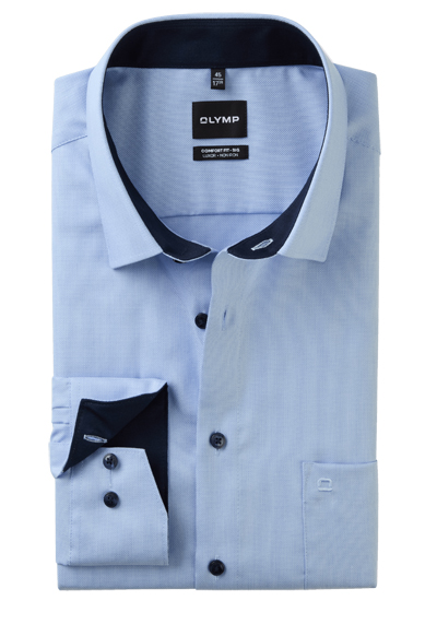 Produktbild für 'OLYMP Luxor comfort fit big Hemd Langarm New Kent Kragen Natte hellblau'