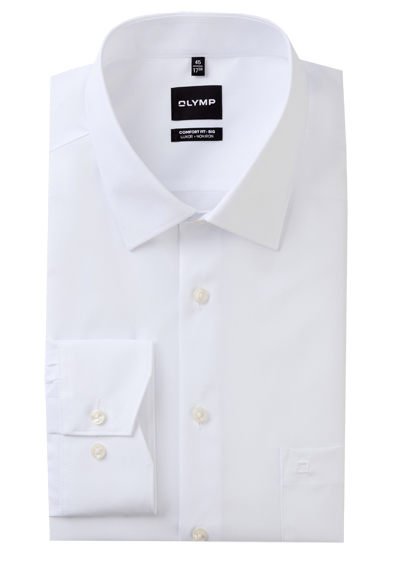 Produktbild für 'OLYMP Luxor comfort fit big Hemd Langarm New Kent Kragen wei'