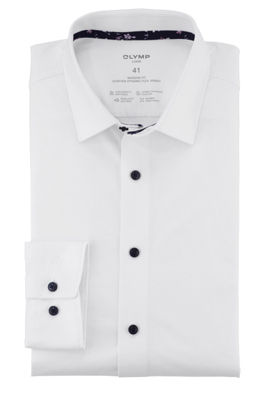 Produktbild für 'OLYMP Luxor modern fit 24/Seven Hemd Langarm New Kent Kragen wei'