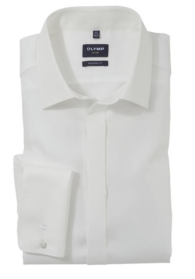 Produktbild für 'OLYMP Luxor modern fit Gala Hemd Langarm Twill beige'